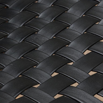 Leather Braided Bar Chair – Acacia Wood