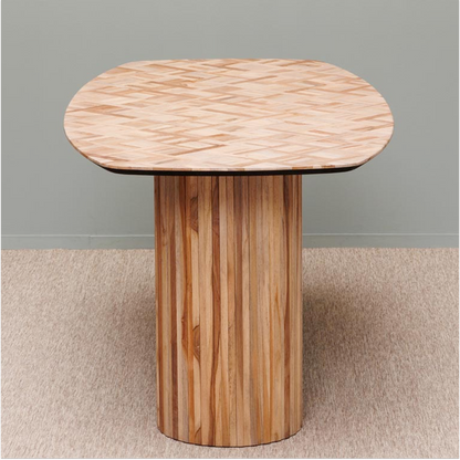 Alezan Oval Dining Table in Recycled Teak