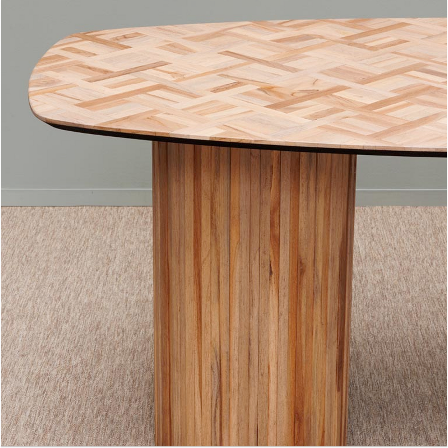 Alezan Oval Dining Table in Recycled Teak