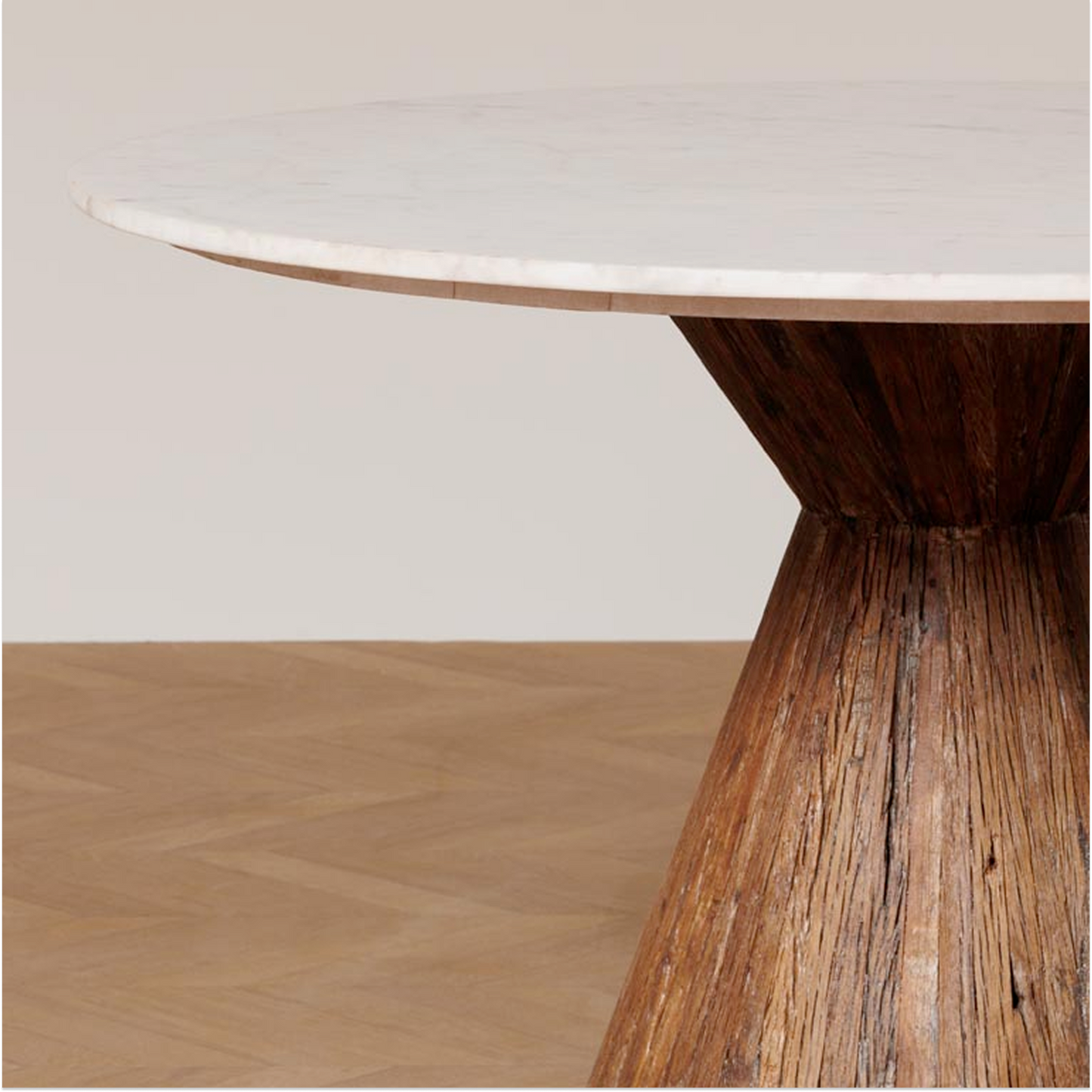 Alba Marble Top Round Dining Table