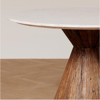 Alba Marble Top Round Dining Table