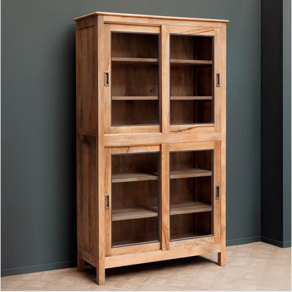 Gustave Sliding Door Display Cabinet