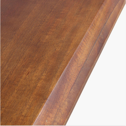 Live Edge Dining Table – Travertine Base
