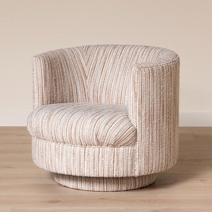 Serena Striped Barrel Armchair