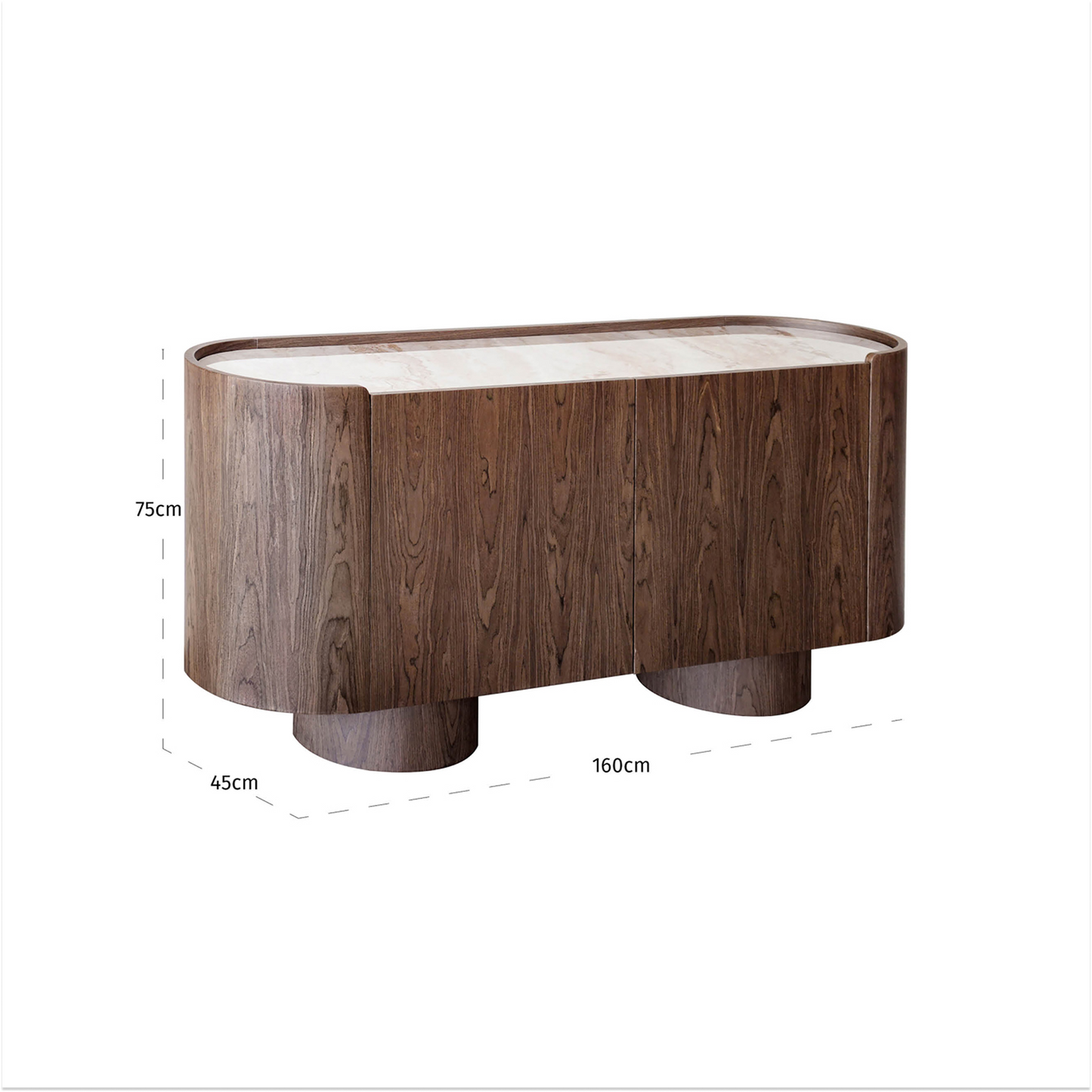 Callahan Brown Ceramic Sideboard