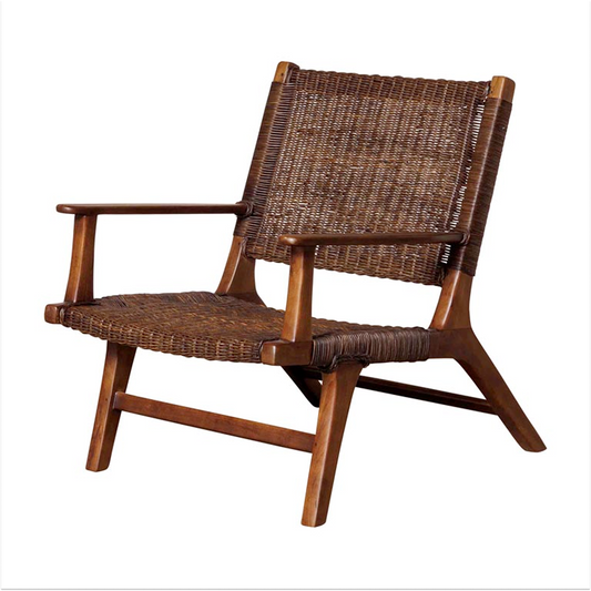 Otis Rattan & Teak Armchair