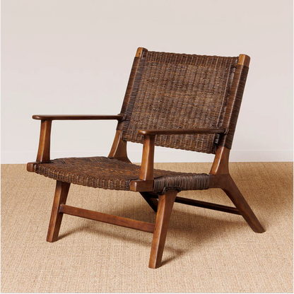 Otis Rattan & Teak Armchair