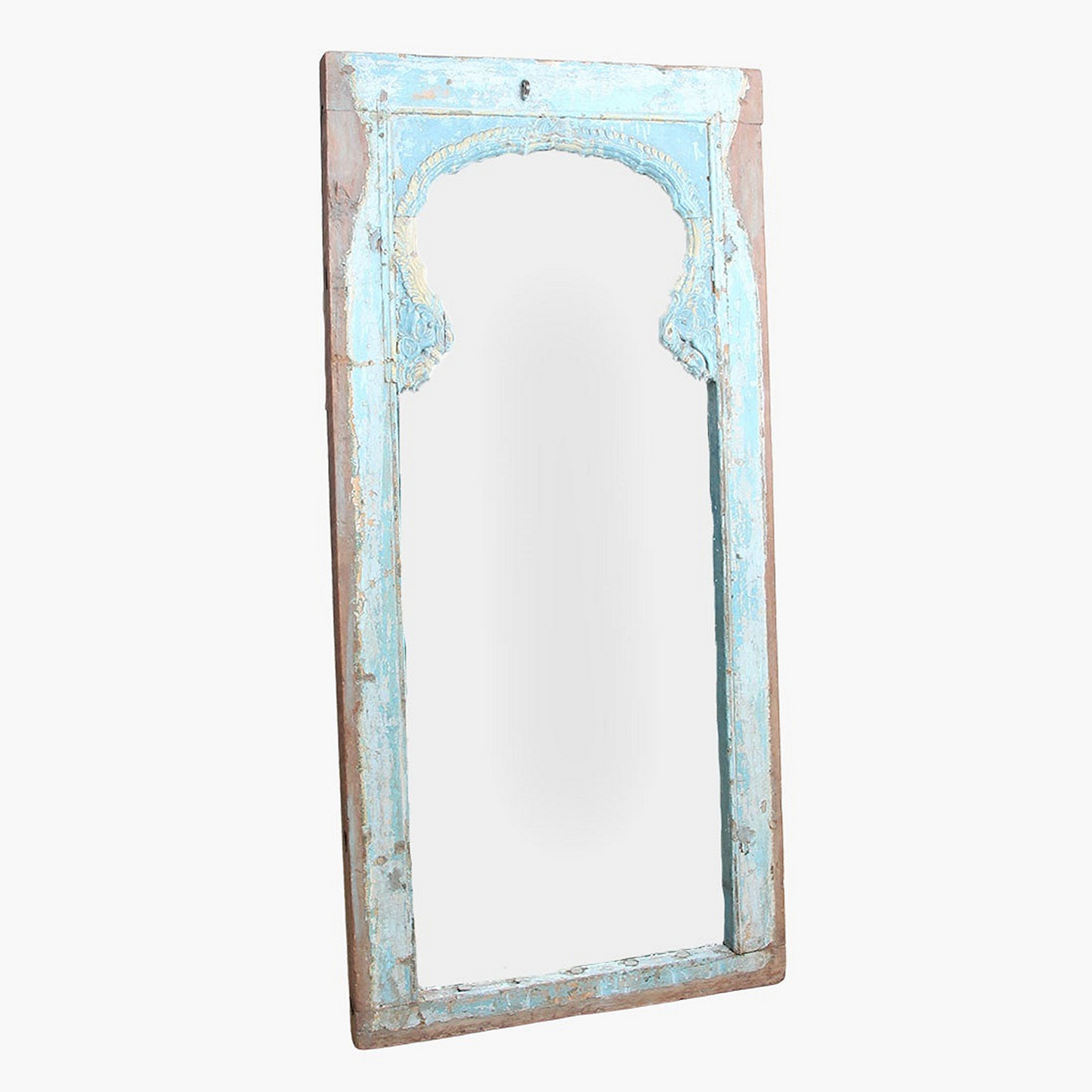 Light Blue Carved Mirror