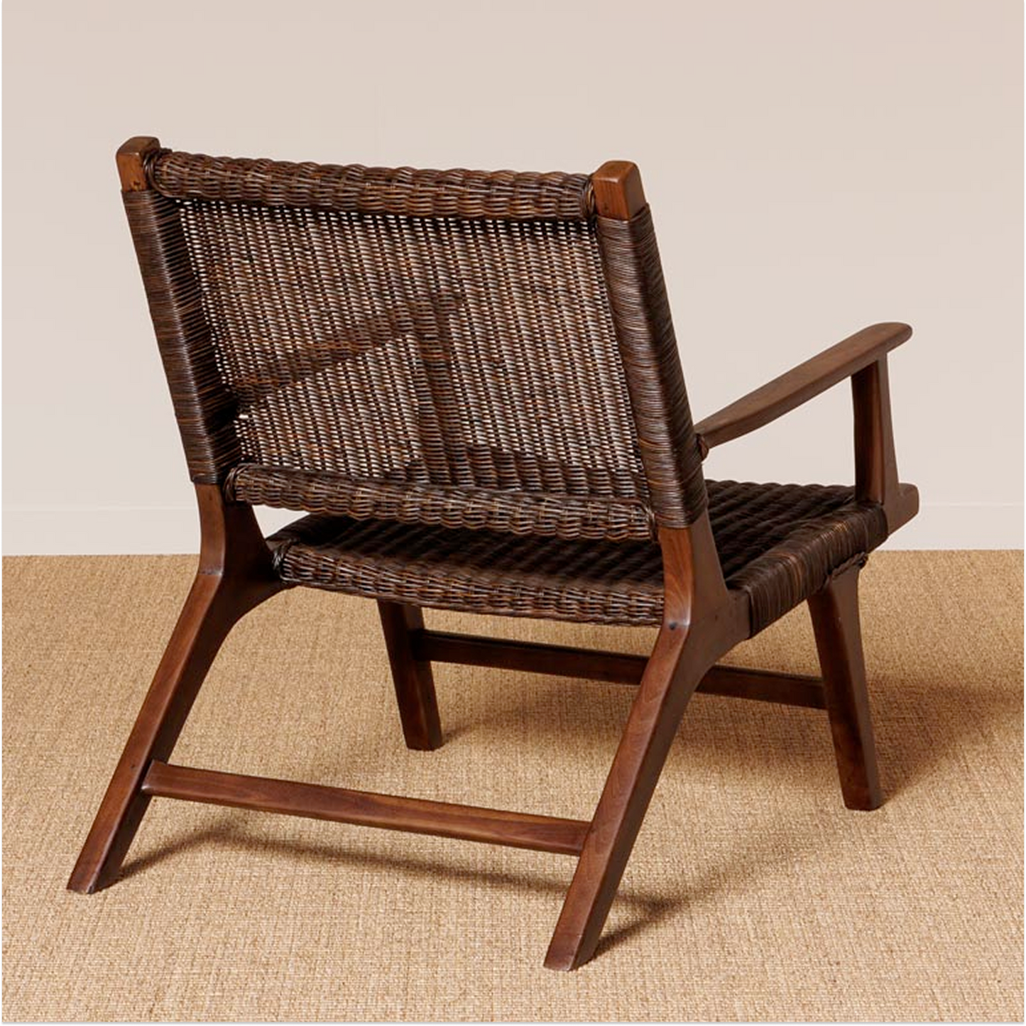 Otis Rattan & Teak Armchair