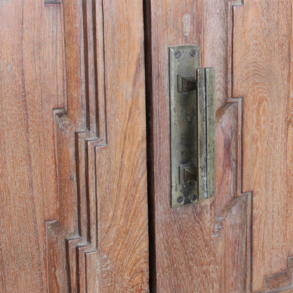 Solid Cabinet 4 Doors, Blue Inside