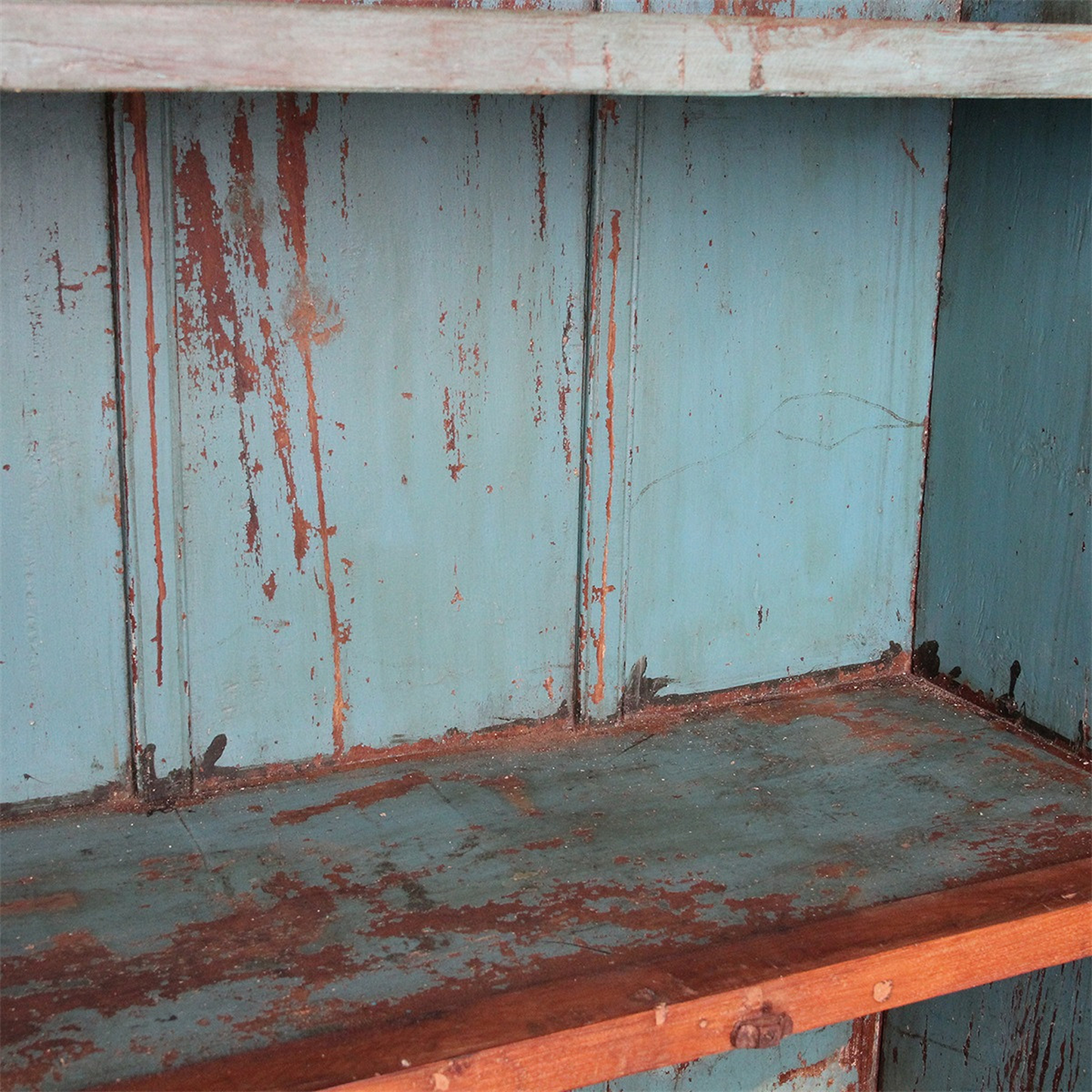 Solid Cabinet 4 Doors, Blue Inside