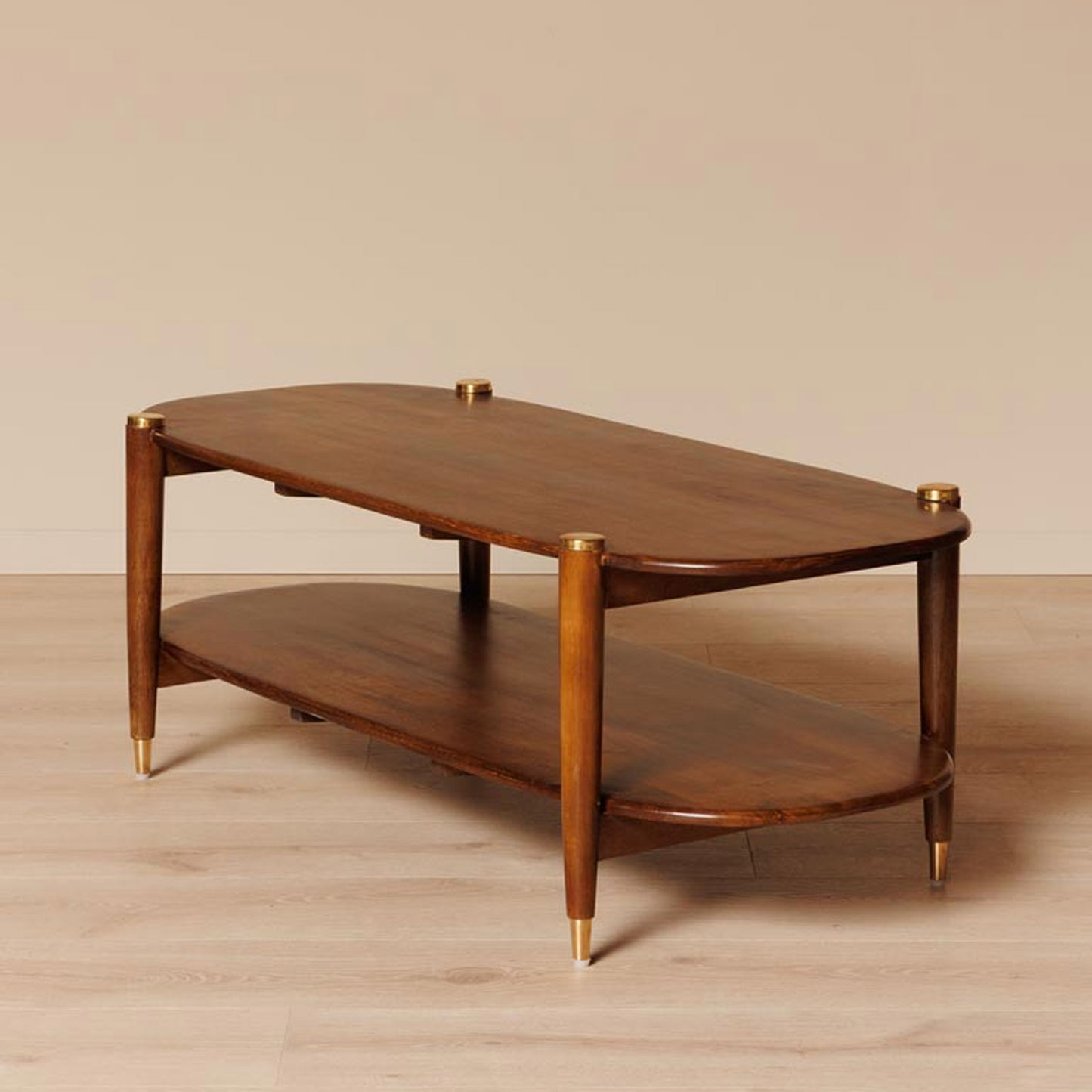 Coffee Table Brass Details Elanza