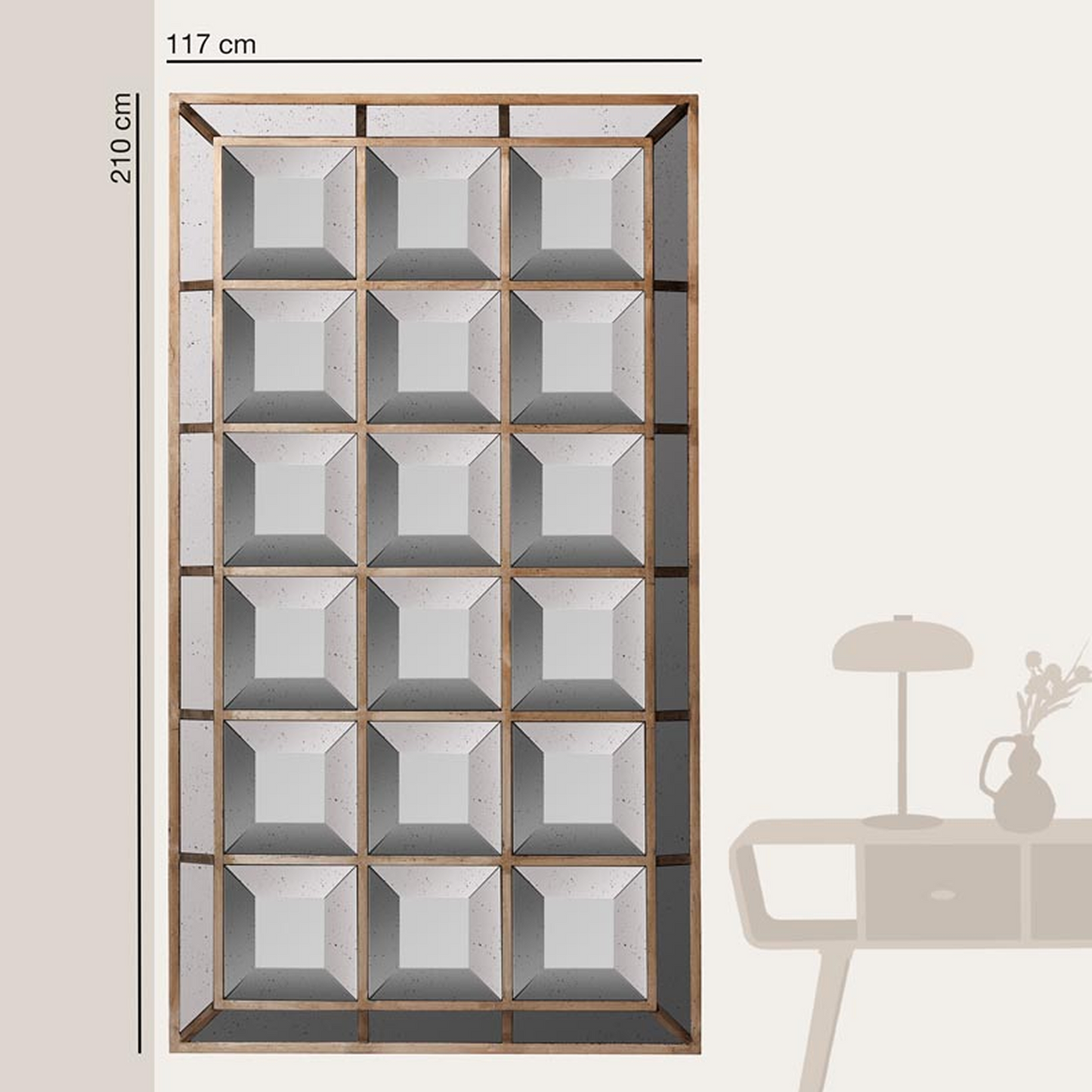Large Rectangular Mirror Majestic