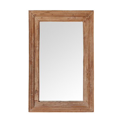 Large Rectangular Wooden Mirror