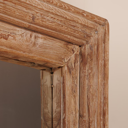 Large Rectangular Wooden Mirror