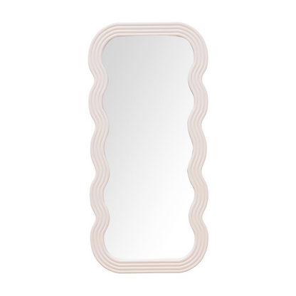 Large White Wavy Mirror Ziggy