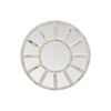 Round Mirror Antique White Patina