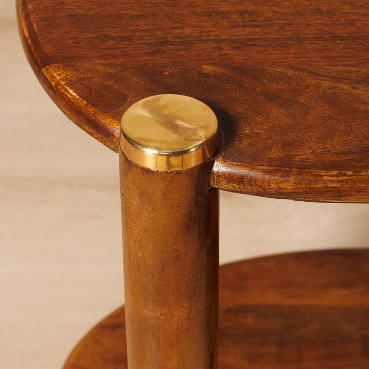 Side Table brass details Elanza
