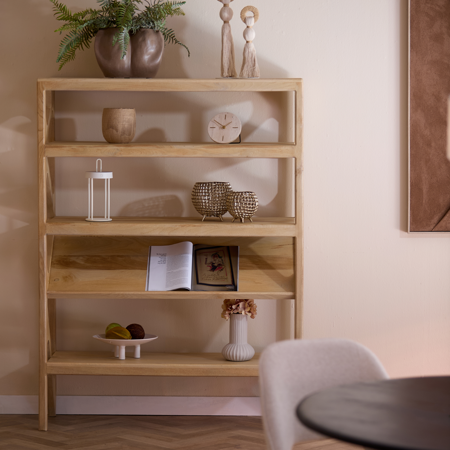 Yuki Open Cabinet Natural Mango Wood