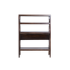 Yuki Open Cabinet Mango Wood in Choco Brown Glass