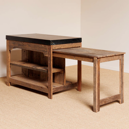 Black Marble Counter Greta with Sliding Table
