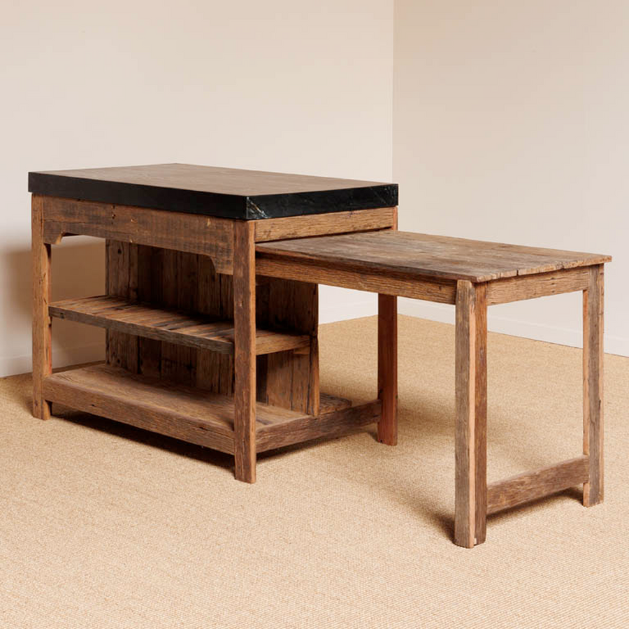 Black Marble Counter Greta with Sliding Table