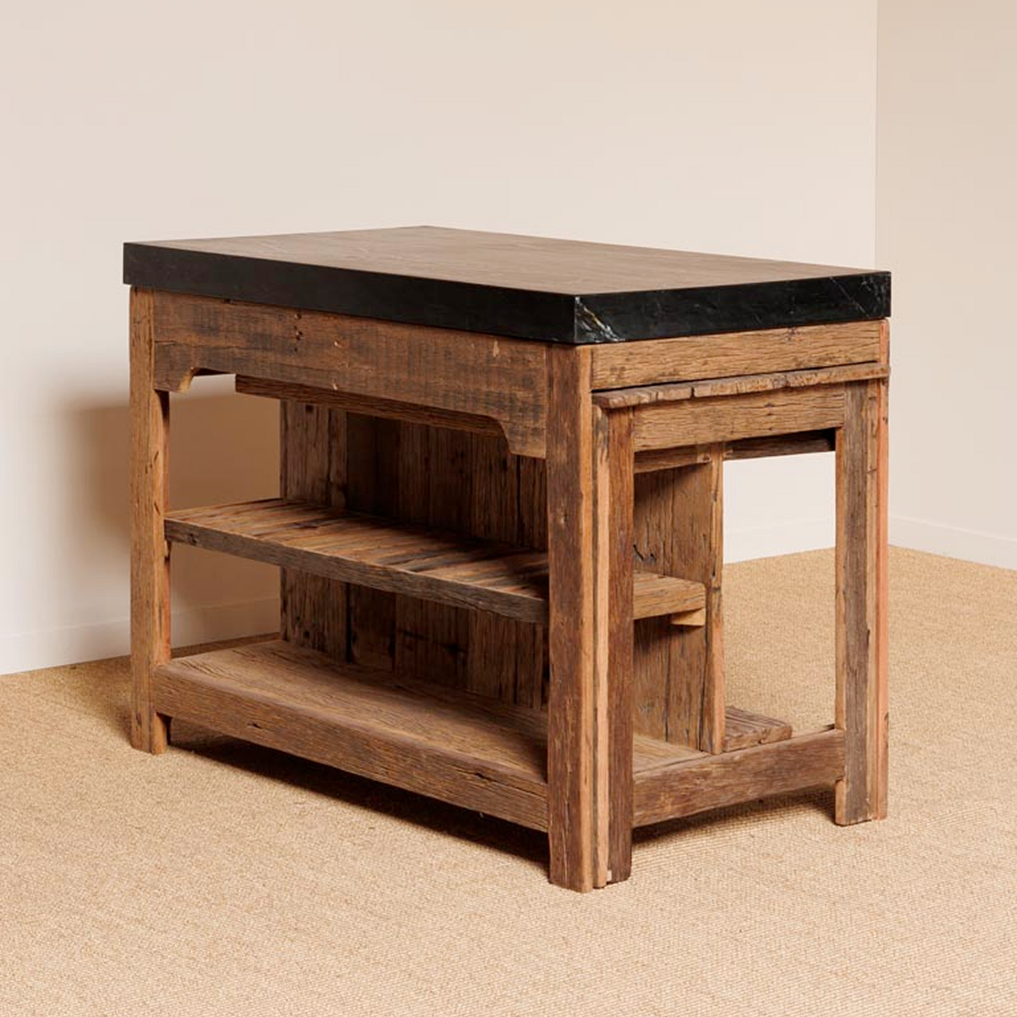 Black Marble Counter Greta with Sliding Table