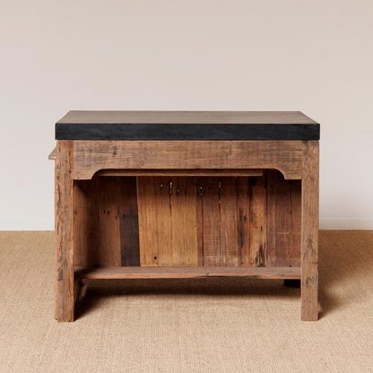 Black Marble Counter Greta with Sliding Table