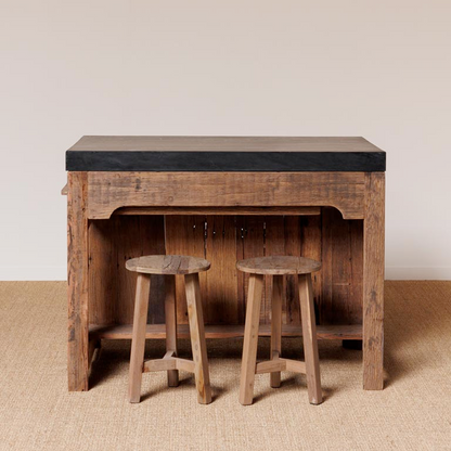Black Marble Counter Greta with Sliding Table