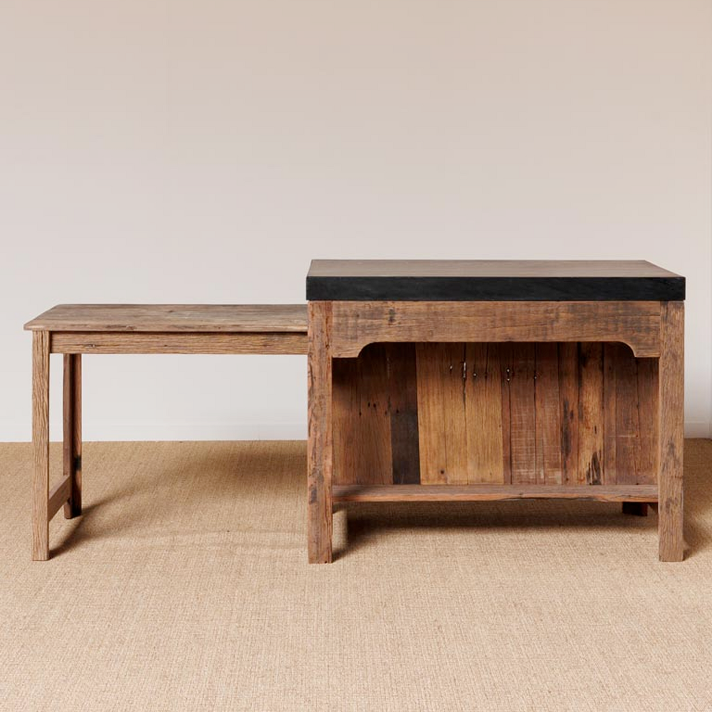 Black Marble Counter Greta with Sliding Table