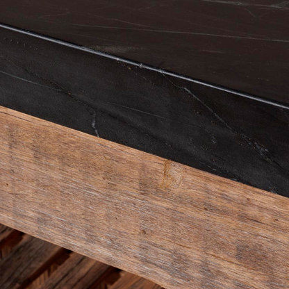 Black Marble Counter Greta with Sliding Table