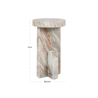 Sion End Table – Blush Beige