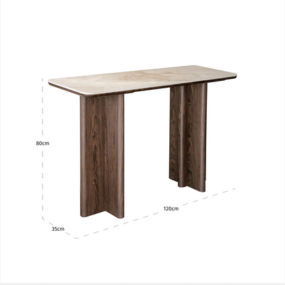 Colson Brown Ceramic Console Table