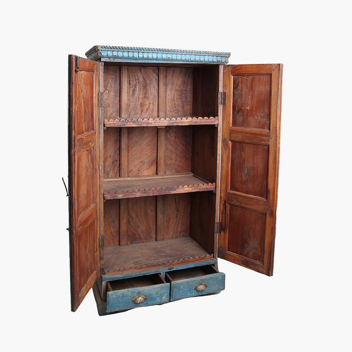 Blue 6-Panel Sunflower Cabinet