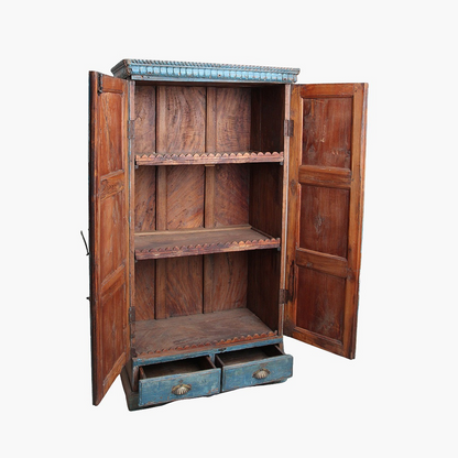 Blue 6-Panel Sunflower Cabinet