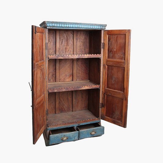 Blue 6-Panel Sunflower Cabinet