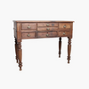 Special Teak & Brass Cup Handle Desk