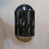 Smoked Glass and Chrome Wall Light Fixture