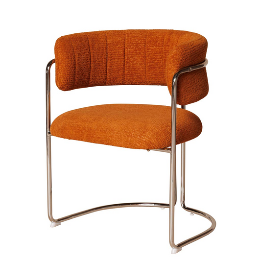 London Brown Chrome Armchair (Sold as Pair)