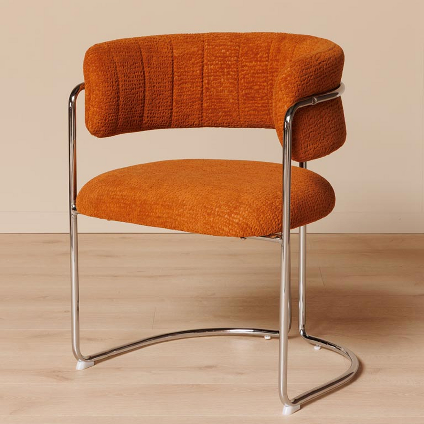London Brown Chrome Armchair