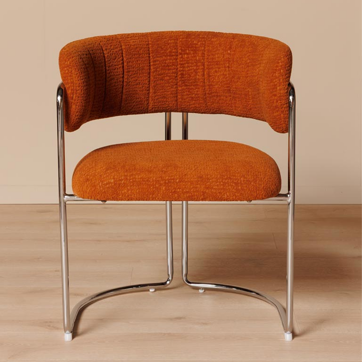 London Brown Chrome Armchair