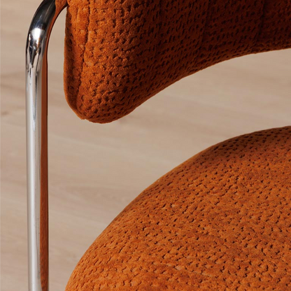 London Brown Chrome Armchair