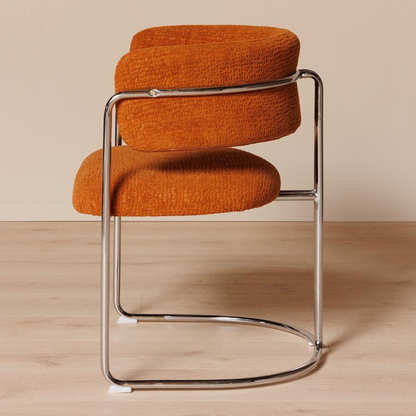 London Brown Chrome Armchair