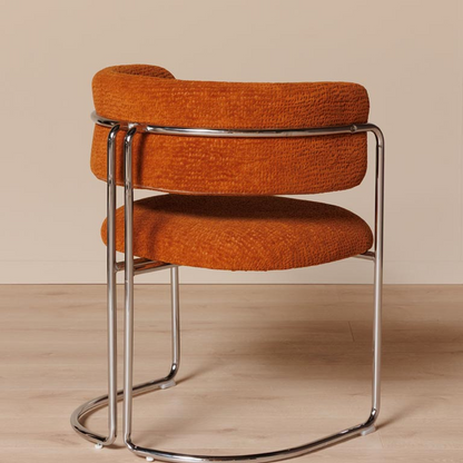 London Brown Chrome Armchair