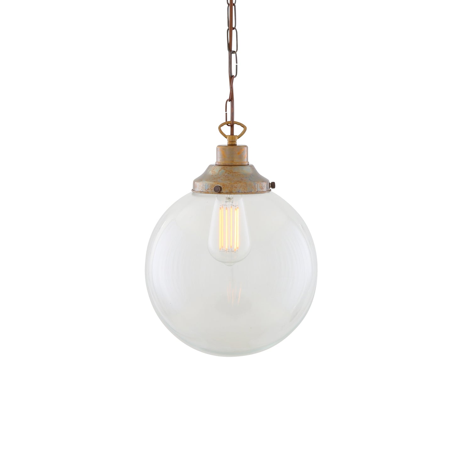 Riad Clear Glass Globe Pendant Light 25cm