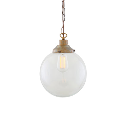 Riad Clear Glass Globe Pendant Light 25cm