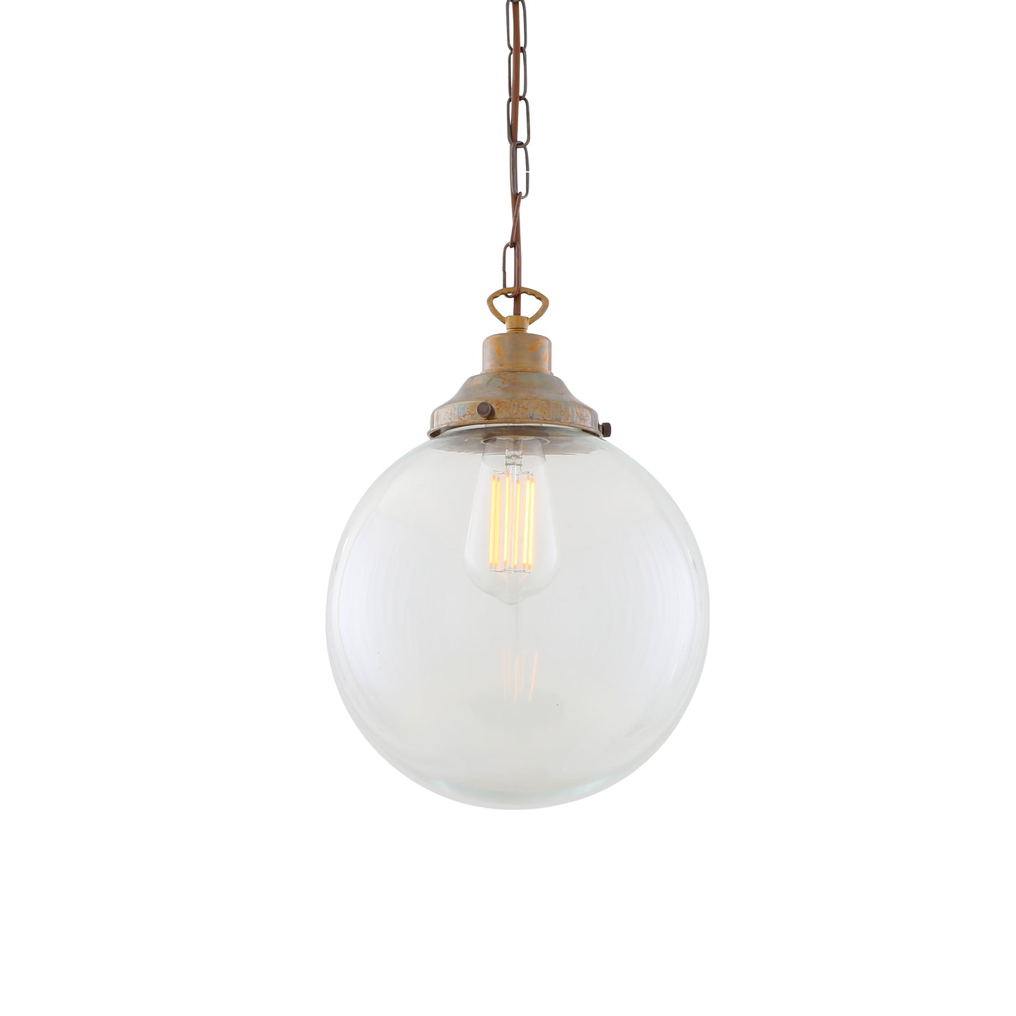 Riad Clear Glass Globe Pendant Light 25cm