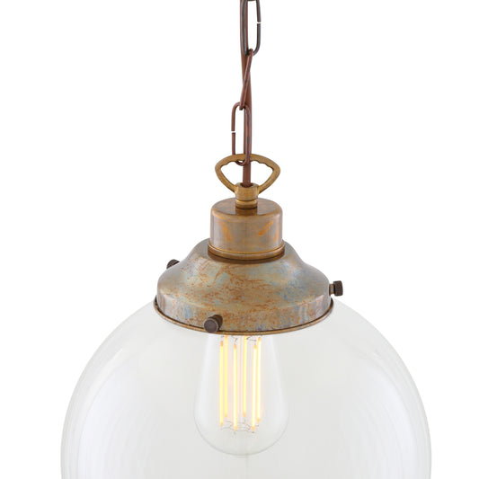 Riad Clear Glass Globe Pendant Light 25cm