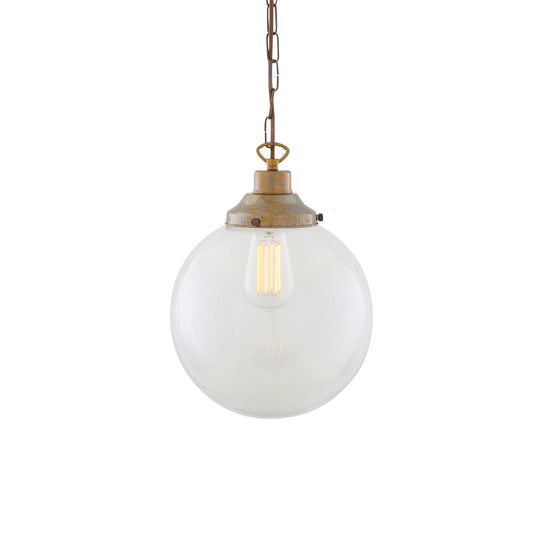 Riad Clear Glass Globe Pendant Light 25cm