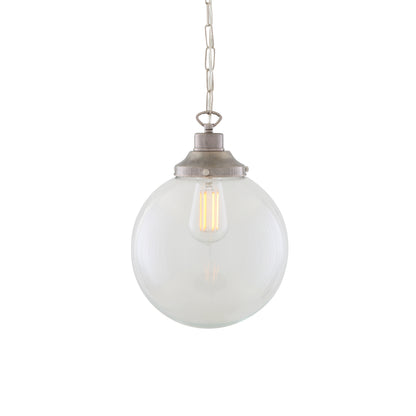 Riad Clear Glass Globe Pendant Light 25cm